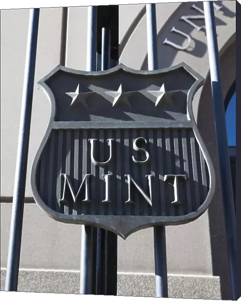 USA, Colorado, Denver, sign for the Denver United States Mint