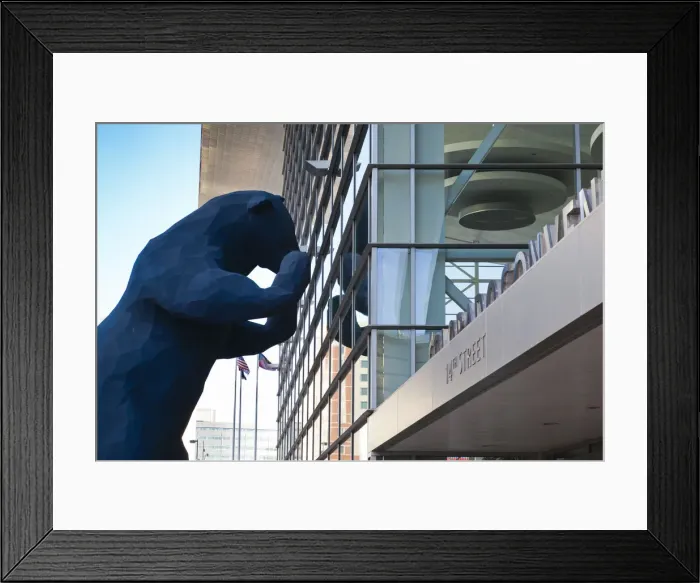 Framed Print : USA, Colorado, Denver, Colorado Convention Center, I see What You Mean, Big Blue Bear Framed Print : USA, Colorado, Denver, Colorado Convention Center, I see What You Mean, Big Blue Bear