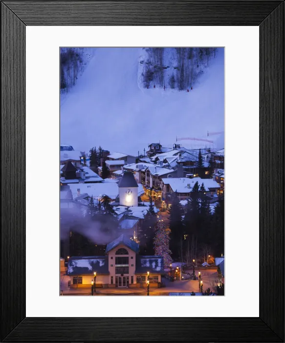 Framed Print : USA, Colorado, Vail, elevated town and resort Framed Print : USA, Colorado, Vail, elevated town and resort