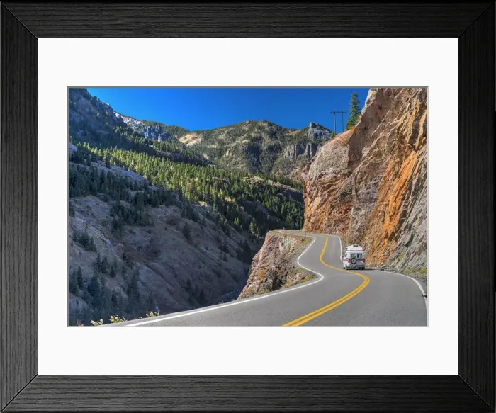 Framed Print : USA, Colorado, between Silverton and Ouray, The Million Dollar Highway part of