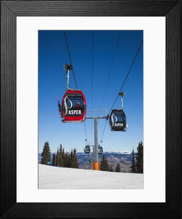 Framed Print : USA, Colorado, Aspen, Aspen Mountain Ski Area, Silver Queen Gondola Framed Print : USA, Colorado, Aspen, Aspen Mountain Ski Area, Silver Queen Gondola