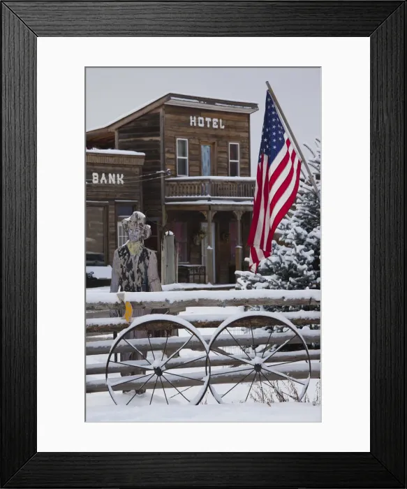 Framed Print : USA, Colorado, Ridgway, Old West town buildings Framed Print : USA, Colorado, Ridgway, Old West town buildings
