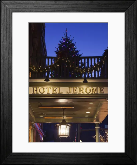 Framed Print : USA, Colorado, Aspen, Hotel Jerome