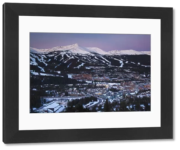 USA, Colorado, Breckenridge, elevated town view from Mount Baldy