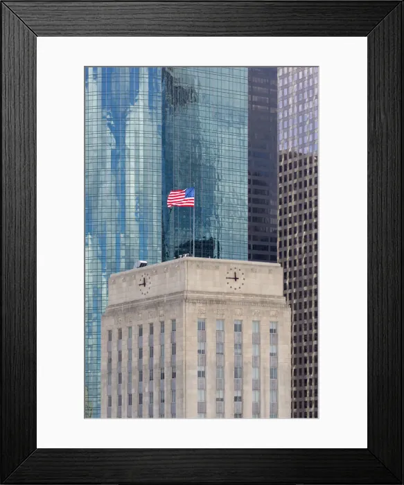 Framed Print : Modern architecture in Houston, Texas, USA