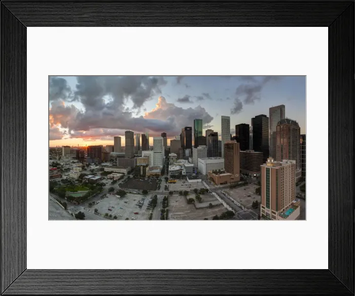 Framed Print : Downtown City Skyline, Houston, Texas, USA Framed Print : Downtown City Skyline, Houston, Texas, USA