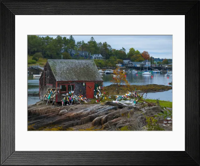Framed Print : USA, Maine, Bailey Island, Lobster Fishermans Shack Framed Print : USA, Maine, Bailey Island, Lobster Fishermans Shack