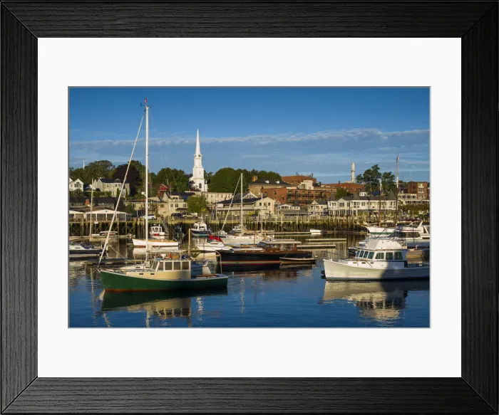Framed Print : USA, Maine, Camden, Camden Harbor, dawn Framed Print : USA, Maine, Camden, Camden Harbor, dawn
