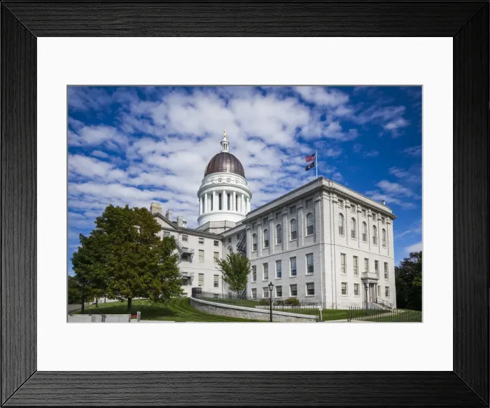 Framed Print : USA, Maine, Augusta, Maine State House, exterior Framed Print : USA, Maine, Augusta, Maine State House, exterior