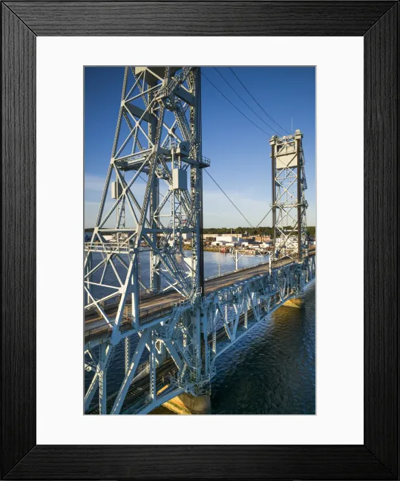 Framed Print : USA, Maine, Bath, the old Route One bridge