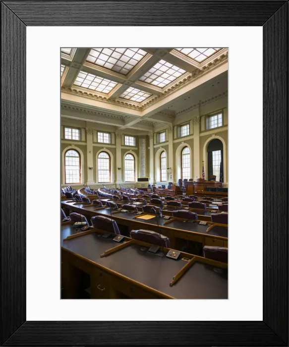 Framed Print : USA, Maine, Augusta, Maine State House, chamber of The State House of Representatives Framed Print : USA, Maine, Augusta, Maine State House, chamber of The State House of Representatives