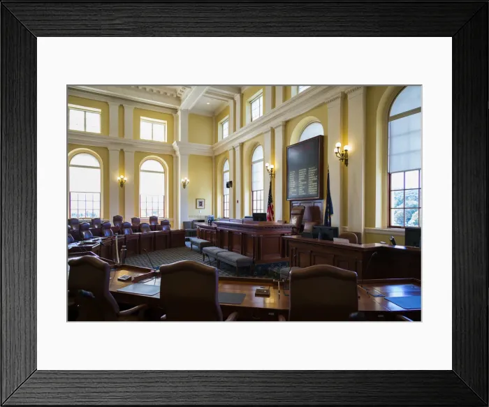 Framed Print : USA, Maine, Augusta, Maine State House, chamber of The State Senate Framed Print : USA, Maine, Augusta, Maine State House, chamber of The State Senate