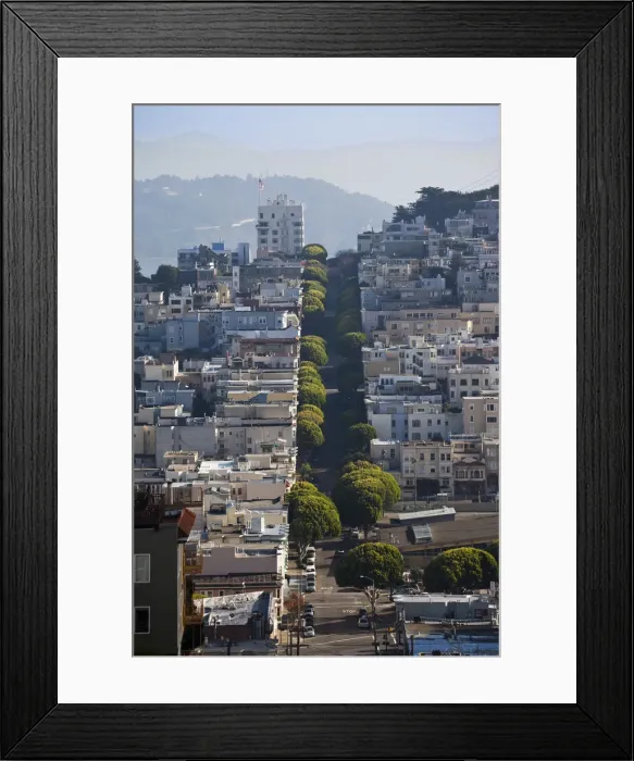 Framed Print : USA, California, San Francisco, Russian Hill, elevated view of North Beach area Framed Print : USA, California, San Francisco, Russian Hill, elevated view of North Beach area