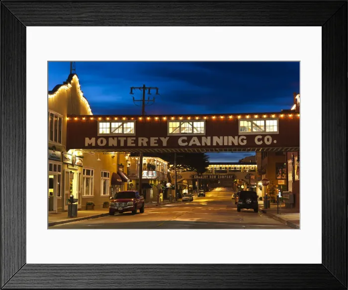 Framed Print : USA, California, Central Coast, Monterey, Cannery Row area, dawn Framed Print : USA, California, Central Coast, Monterey, Cannery Row area, dawn