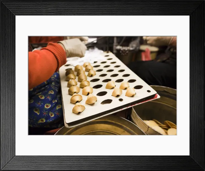 Framed Print : USA, California, San Francisco, Chinatown, fortune cookie factory Framed Print : USA, California, San Francisco, Chinatown, fortune cookie factory