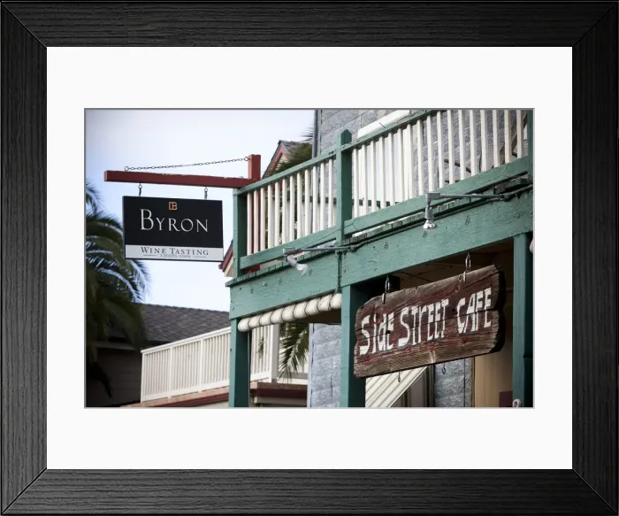 Framed Print : USA, California, Southern California, Los Olivos, Santa Barbara Wine Country, downtown