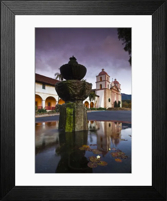 Framed Print : USA, California, Southern California, Santa Barbara, Mission Santa Barbara, dawn Framed Print : USA, California, Southern California, Santa Barbara, Mission Santa Barbara, dawn