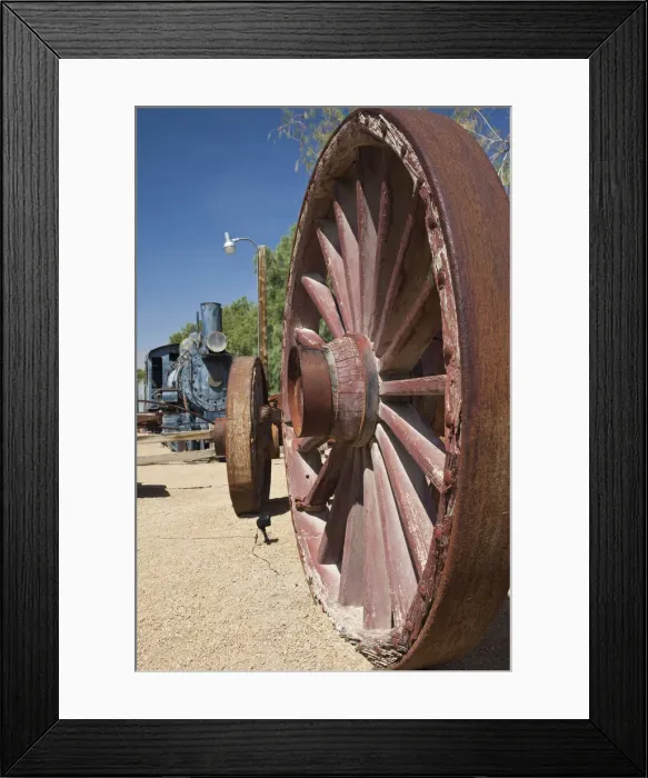 Framed Print : USA, California, Death Valley National Park, Furnace Creek, Borax Museum, old wagons Framed Print : USA, California, Death Valley National Park, Furnace Creek, Borax Museum, old wagons