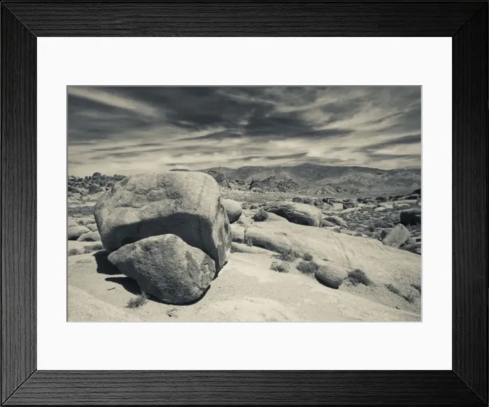 Framed Print : USA, California, Eastern Sierra Nevada Area, Lone Pine, landscape of the Alabama Hills