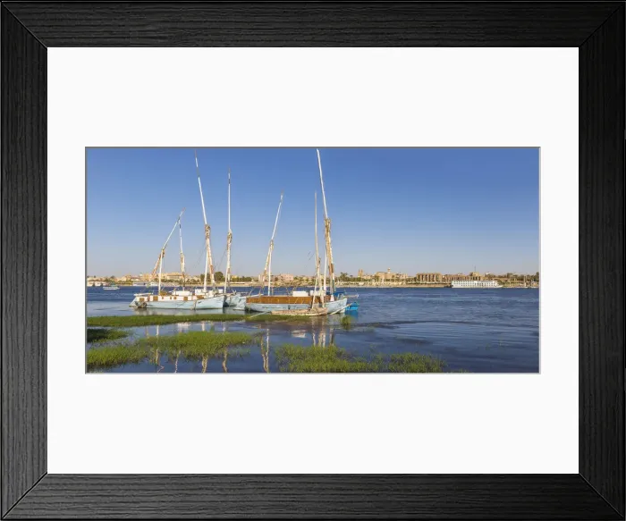 Framed Print : Egypt, Luxor, River Nile and Luxor temple Framed Print : Egypt, Luxor, River Nile and Luxor temple