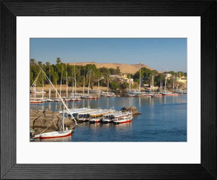 Framed Print : Egypt, Upper Egypt, Aswan, River Nile Framed Print : Egypt, Upper Egypt, Aswan, River Nile