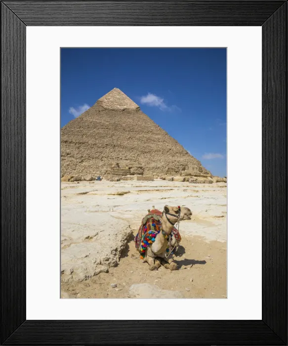 Framed Print : Pyramid of Khafre (Chephren), Pyramids of Giza, Giza, Cairo, Egypt Framed Print : Pyramid of Khafre (Chephren), Pyramids of Giza, Giza, Cairo, Egypt