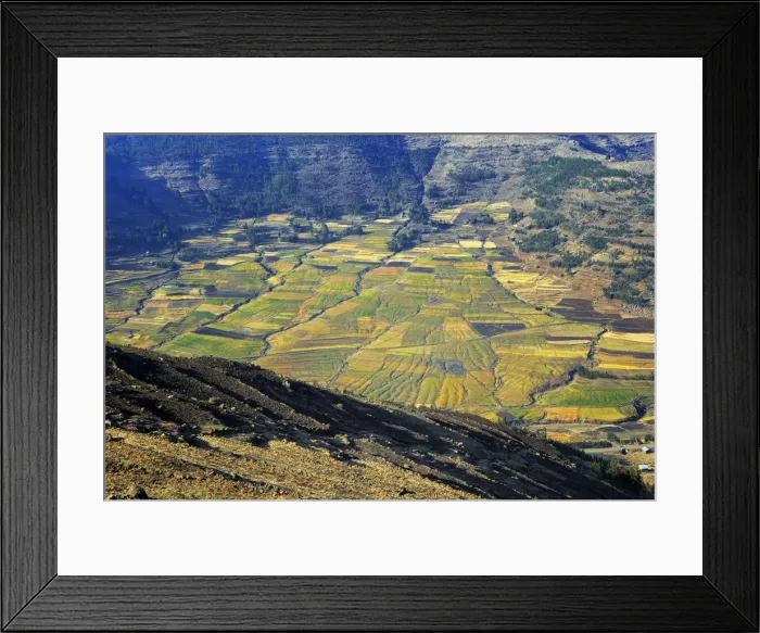 Framed Print : View of highlands near Dilbe, Amhara region, Ethiopia Framed Print : View of highlands near Dilbe, Amhara region, Ethiopia