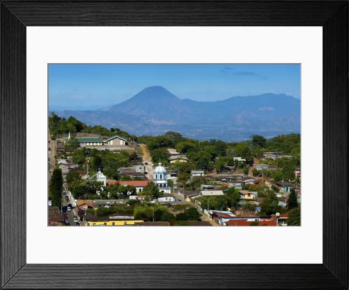 Framed Print : Ataco, El Salvador, El Chingo Volcano, Border Of Guatemala And El Salvador, Iglesia Framed Print : Ataco, El Salvador, El Chingo Volcano, Border Of Guatemala And El Salvador, Iglesia