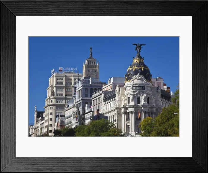 Framed Print : Spain, Madrid, Centro Area, Metropolitan Building Framed Print : Spain, Madrid, Centro Area, Metropolitan Building