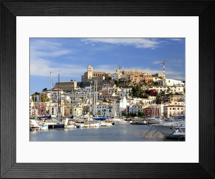 Framed Print : Spain, Balearic Islands, Ibiza, view of Ibiza old town (UNESCO site), and Dalt Vila Framed Print : Spain, Balearic Islands, Ibiza, view of Ibiza old town (UNESCO site), and Dalt Vila