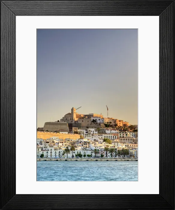 Framed Print : Spain, Balearic Islands, Ibiza, view of Ibiza old town (UNESCO site), and Dalt Vila Framed Print : Spain, Balearic Islands, Ibiza, view of Ibiza old town (UNESCO site), and Dalt Vila