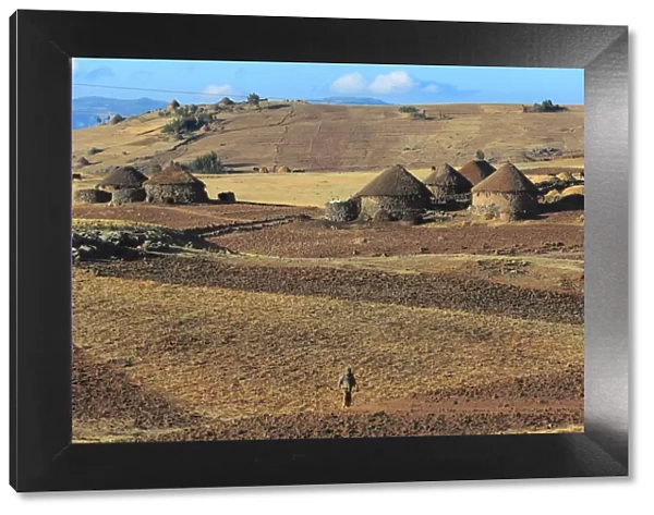 View of highlands near Dilbe, Amhara region, Ethiopia