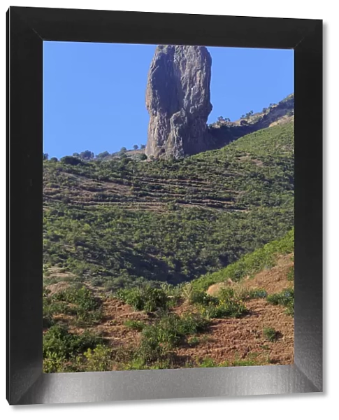 Finger rock near Gonder, Amhara region, Ethiopia