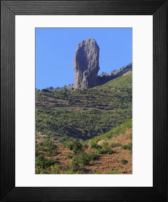 Framed Print : Finger rock near Gonder, Amhara region, Ethiopia