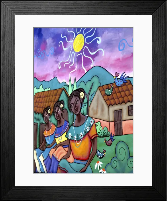 Framed Print : Ataco, El Salvador, Wall Mural, Traditional Village Scene, Famous For Its Wall Murals Framed Print : Ataco, El Salvador, Wall Mural, Traditional Village Scene, Famous For Its Wall Murals