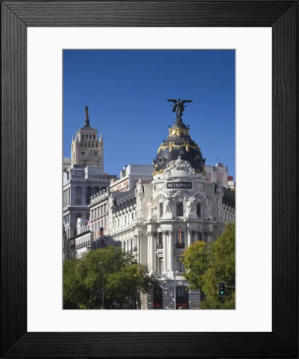 Framed Print : Spain, Madrid, Centro Area, Metropolitan Building Framed Print : Spain, Madrid, Centro Area, Metropolitan Building