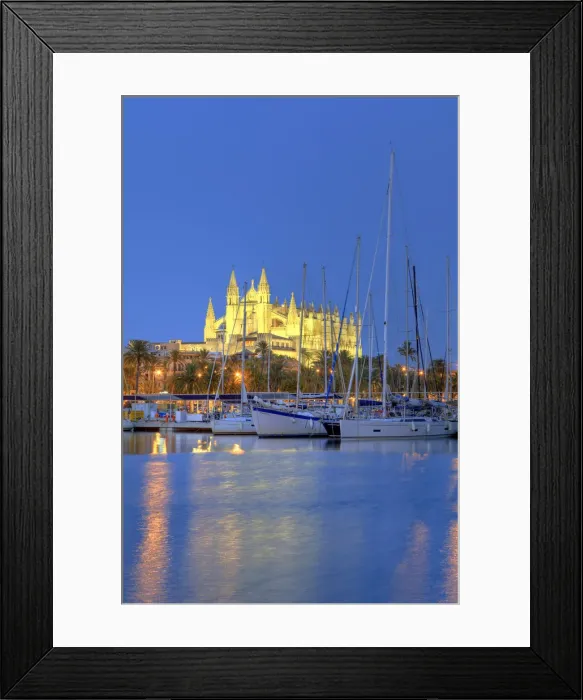 Framed Print : Spain, Balearic Islands, Mallorca, Palma de Mallorca, Cathedral