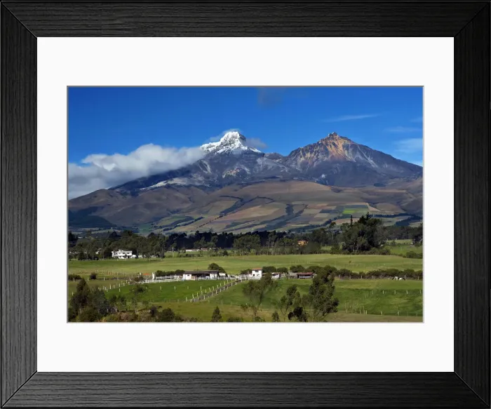 Framed Print : Illiniza Volcanic Mountains, South of Quito, Referred To As Illiniza South And Illiniza Framed Print : Illiniza Volcanic Mountains, South of Quito, Referred To As Illiniza South And Illiniza