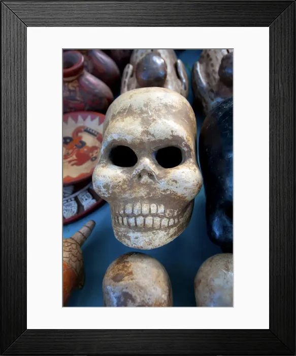 Framed Print : Tazumal Mayan Ruins, Located In Chalchuapa, El Salvador, Souvenir Stand Skull Framed Print : Tazumal Mayan Ruins, Located In Chalchuapa, El Salvador, Souvenir Stand Skull