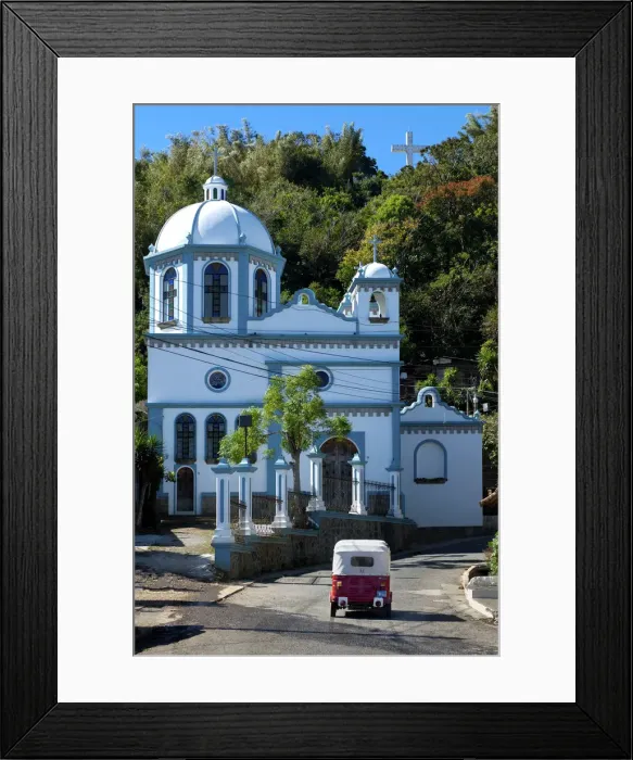 Framed Print : Ataco, El Salvador, Iglesia El Calvario, Three-Wheeled Taxi, Department Of Ahuachapan Framed Print : Ataco, El Salvador, Iglesia El Calvario, Three-Wheeled Taxi, Department Of Ahuachapan