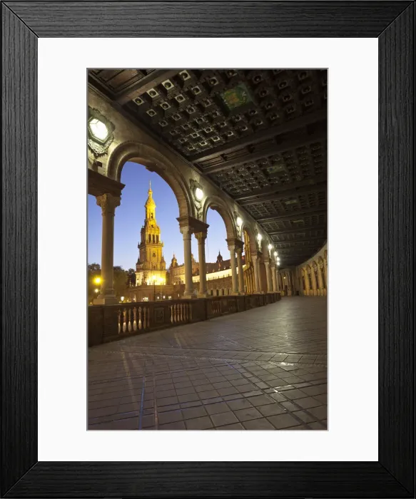 Framed Print : Spain, Andalucia, Sevilla, Plaza de Espana Framed Print : Spain, Andalucia, Sevilla, Plaza de Espana