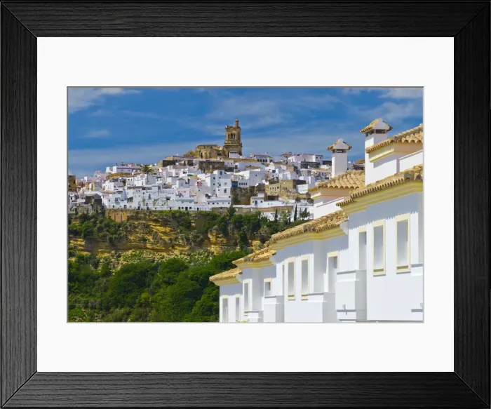 Framed Print : Spain, Andalucia, Cadiz Province, Arcos de la Frontera, a Pueblo Blanco, White Village