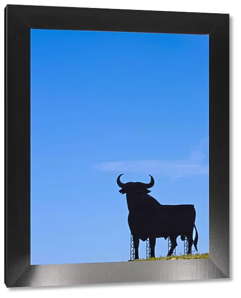 Spain, Andalucia, Cadiz Province, Jerez de la Frontera, El Cuadrejon, an Osborne Bull