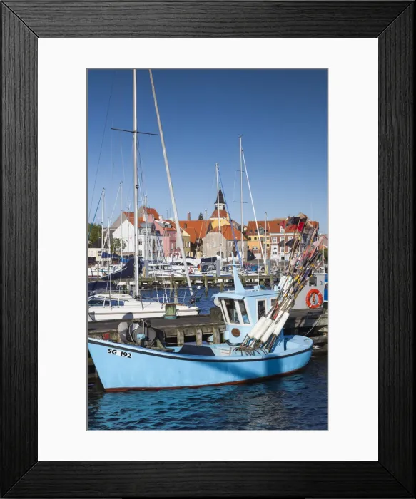 Framed Print : Denmark, Funen, Faaborg, port view Framed Print : Denmark, Funen, Faaborg, port view