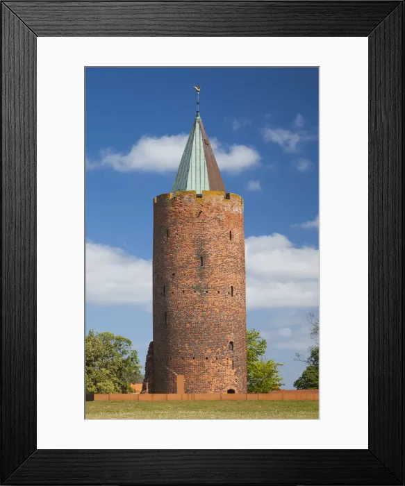 Framed Print : Denmark, Zealand, Vordingborg, Gasetarnet, Goose Tower, 14th century