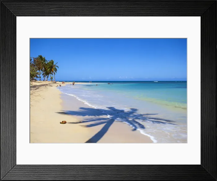 Framed Print : Dominican Republic, Samana Peninsula, Beach at Las Terrenas