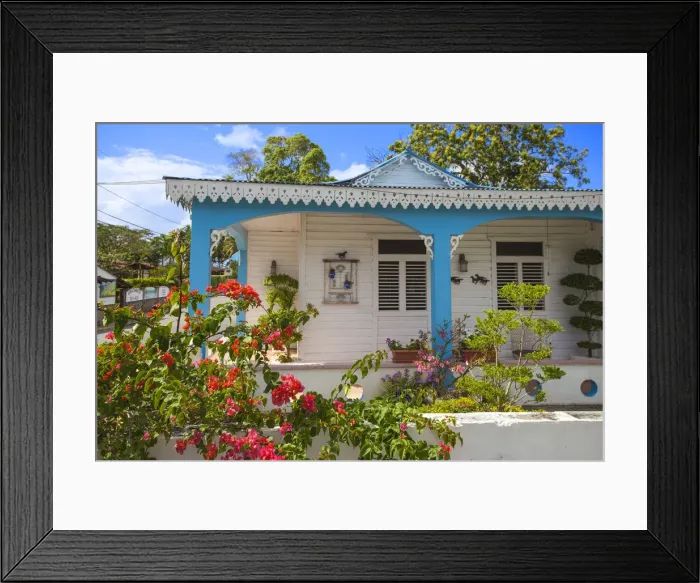 Framed Print : Dominican Republic, Rio San Juan, House Framed Print : Dominican Republic, Rio San Juan, House