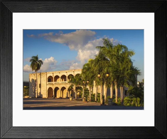 Framed Print : Dominican Republic, Santa Domingo, Colonial zone, Plaza Espana, Alcazar de Colon Framed Print : Dominican Republic, Santa Domingo, Colonial zone, Plaza Espana, Alcazar de Colon