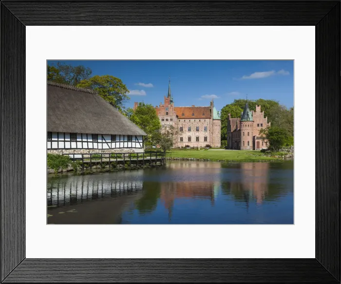 Framed Print : Denmark, Funen, Egeskov, Egeskov Castle, exterior Framed Print : Denmark, Funen, Egeskov, Egeskov Castle, exterior