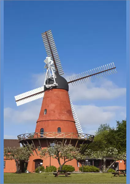 Denmark, Funen, Astrup, windmill